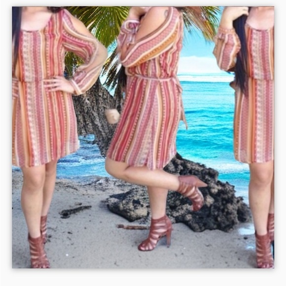 Gorgeous Mine Boho Tunic/Dress size  large NWOT -festival,beach,wedding​​​​​ - Picture 7 of 11